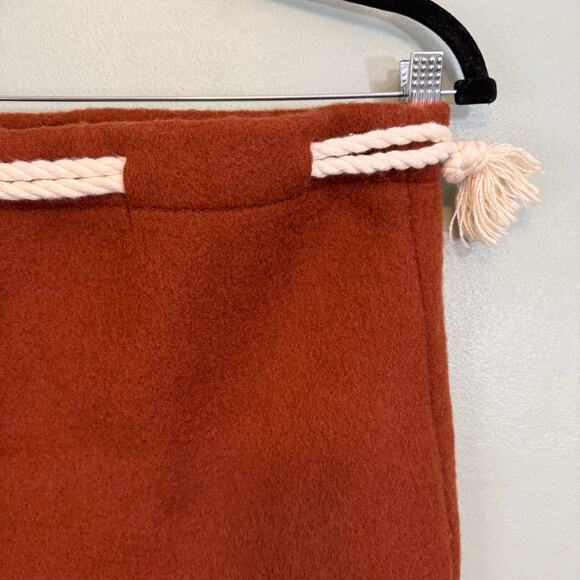 Hudson's Bay Drawstring Bag Burnt Orange Wool Storage Beach Travel Lined NWT - Picture 9 of 9